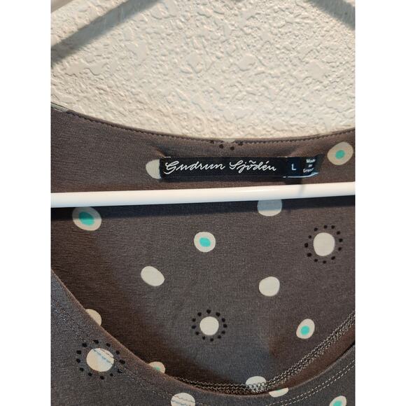 Gudrun Sjödén Gray Dot Print TENCEL Pocket Dress L Eco Artsy Scandi Style design - Picture 6 of 7